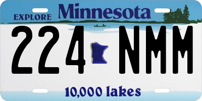 MN license plate 224NMM