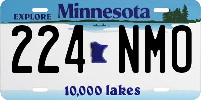 MN license plate 224NMO