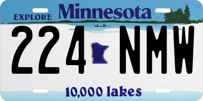 MN license plate 224NMW