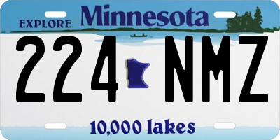 MN license plate 224NMZ