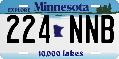 MN license plate 224NNB