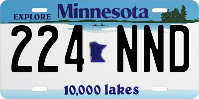 MN license plate 224NND