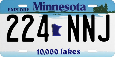 MN license plate 224NNJ