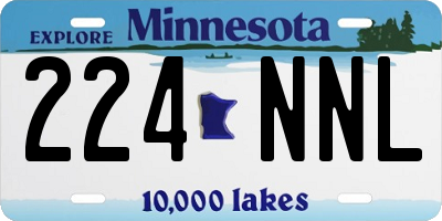 MN license plate 224NNL