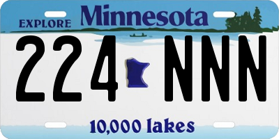 MN license plate 224NNN