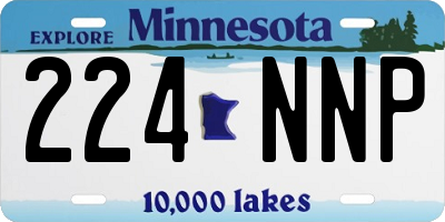 MN license plate 224NNP
