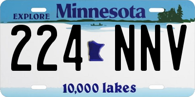 MN license plate 224NNV