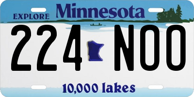 MN license plate 224NOO