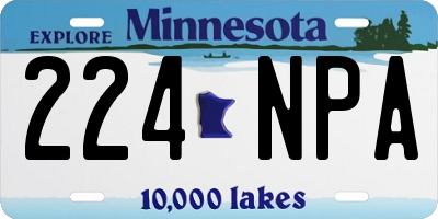 MN license plate 224NPA