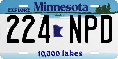 MN license plate 224NPD