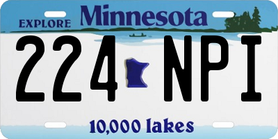 MN license plate 224NPI