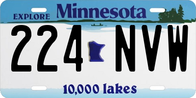 MN license plate 224NVW