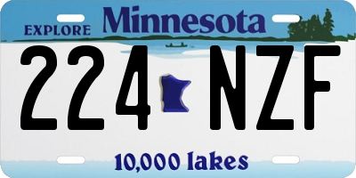 MN license plate 224NZF