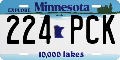 MN license plate 224PCK