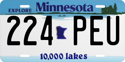 MN license plate 224PEU