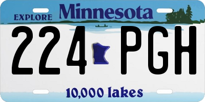 MN license plate 224PGH