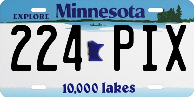 MN license plate 224PIX