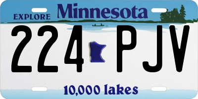 MN license plate 224PJV