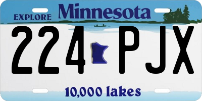 MN license plate 224PJX
