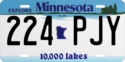MN license plate 224PJY