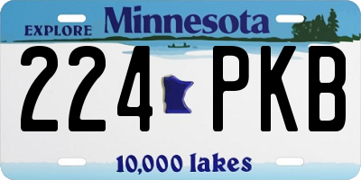 MN license plate 224PKB