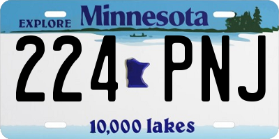 MN license plate 224PNJ