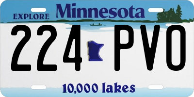 MN license plate 224PVO