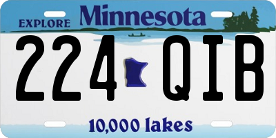 MN license plate 224QIB