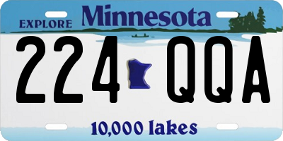 MN license plate 224QQA
