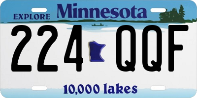 MN license plate 224QQF