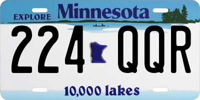 MN license plate 224QQR