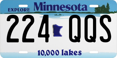 MN license plate 224QQS