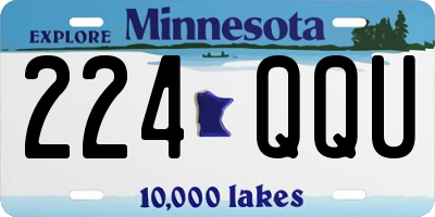 MN license plate 224QQU