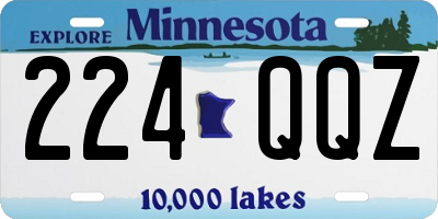 MN license plate 224QQZ