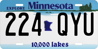 MN license plate 224QYU