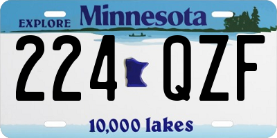 MN license plate 224QZF