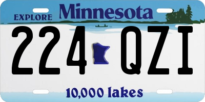 MN license plate 224QZI