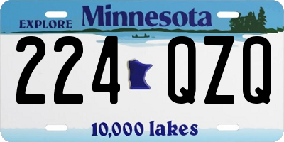 MN license plate 224QZQ