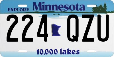 MN license plate 224QZU