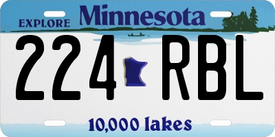 MN license plate 224RBL
