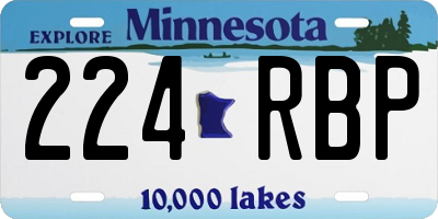 MN license plate 224RBP