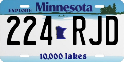 MN license plate 224RJD
