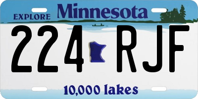 MN license plate 224RJF
