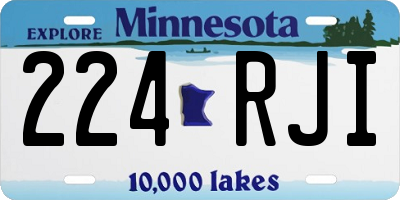 MN license plate 224RJI
