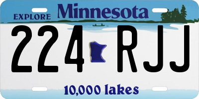 MN license plate 224RJJ