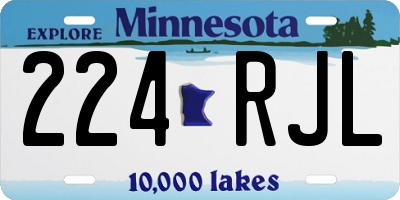 MN license plate 224RJL