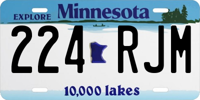 MN license plate 224RJM