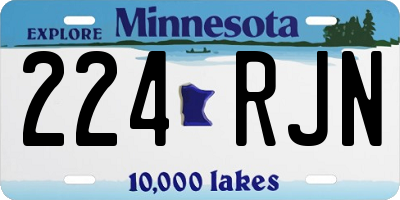 MN license plate 224RJN
