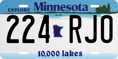 MN license plate 224RJO