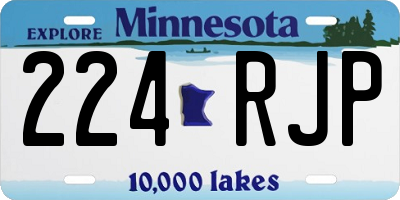 MN license plate 224RJP